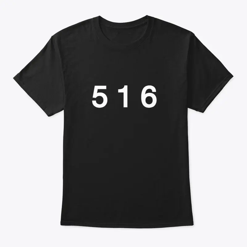 516 Phone Area Code Black T-Shirt