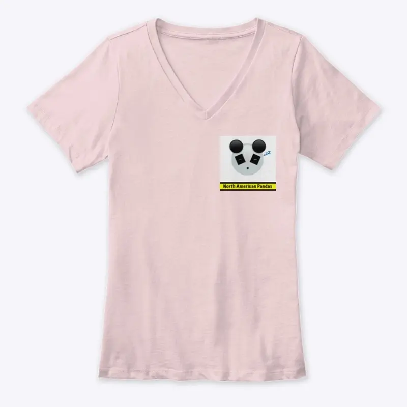 Women’s V-Neck tshirt small panda logo 